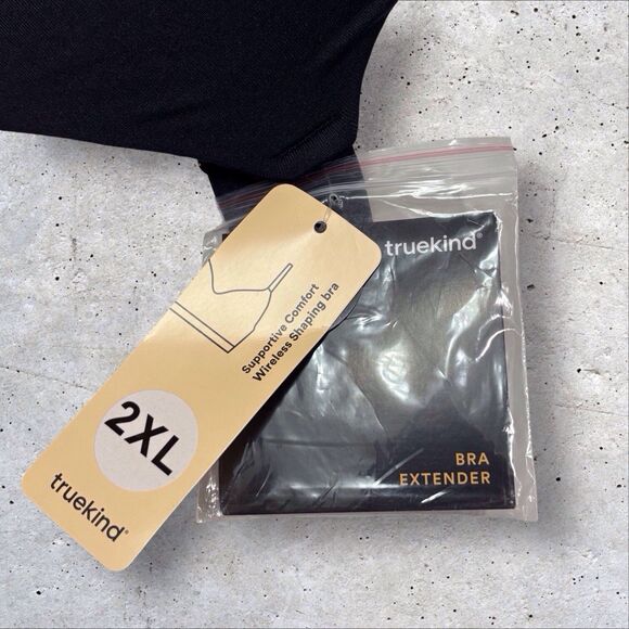 TrueKind Supportive Comfort Wireless Shaping Bra Size 2XL Black 10210 NWT - Picture 6 of 7